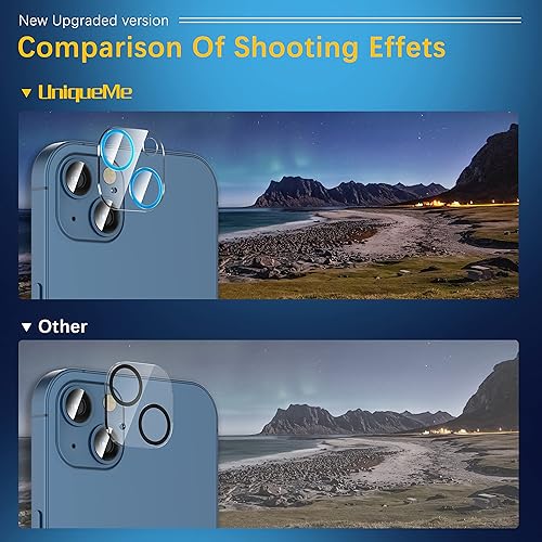 Miniatura 390 de UniqueMe [Paquete de 3 protectores de lente de cámara compatibles con iPhone 14 Pro Max/iPhone 14 Pro, vidrio templado, [compatible con fundas]