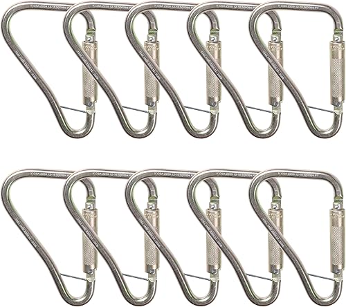 Miniatura 17 de Malta Dynamics Clip de mosquetón de protección contra caídas, grado profesional de alta resistencia, compatible con OSHA/ANSI