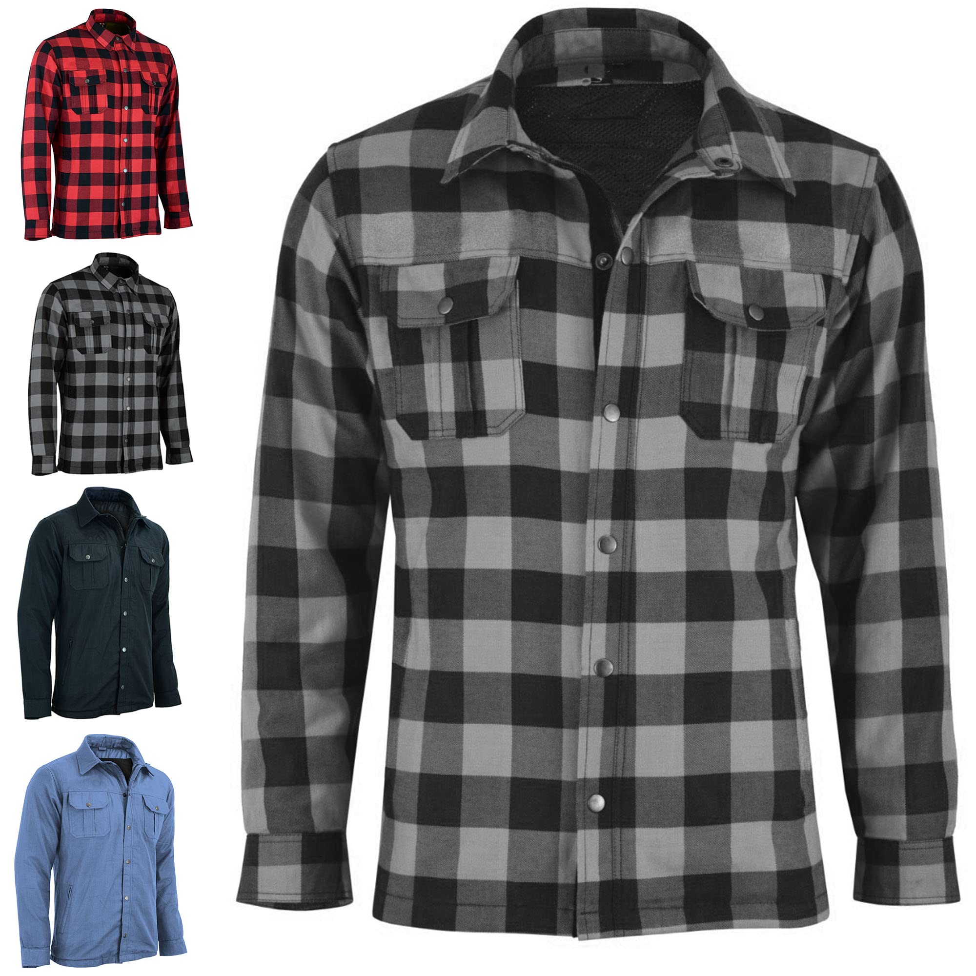 VASTER Camisa Moto Moto Fabricada con Kevlar Reforzado Aprobado CE con EN 17092-3:2020