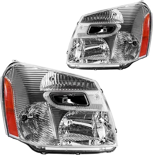 Conjunto de faros delanteros, faros delanteros compatibles con Equinox 2005-2009 para el lado del conductor y del pasajero GM2503254 GM2502254