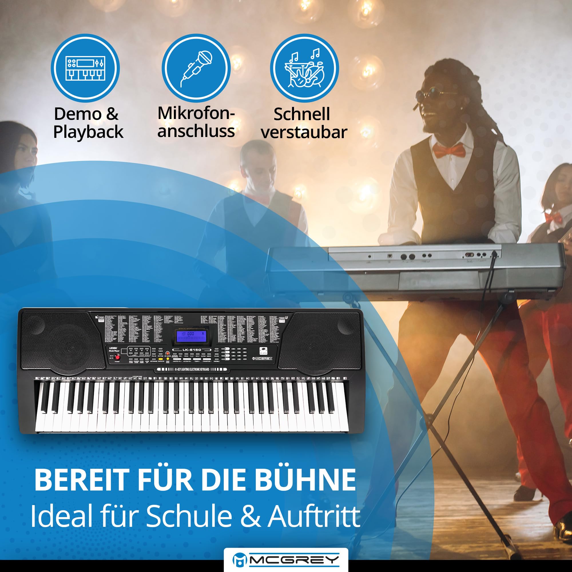 McGrey LK-6120-MIC Keyboard KKH-10 Met Microfoon & Kinderkoptelefoonset