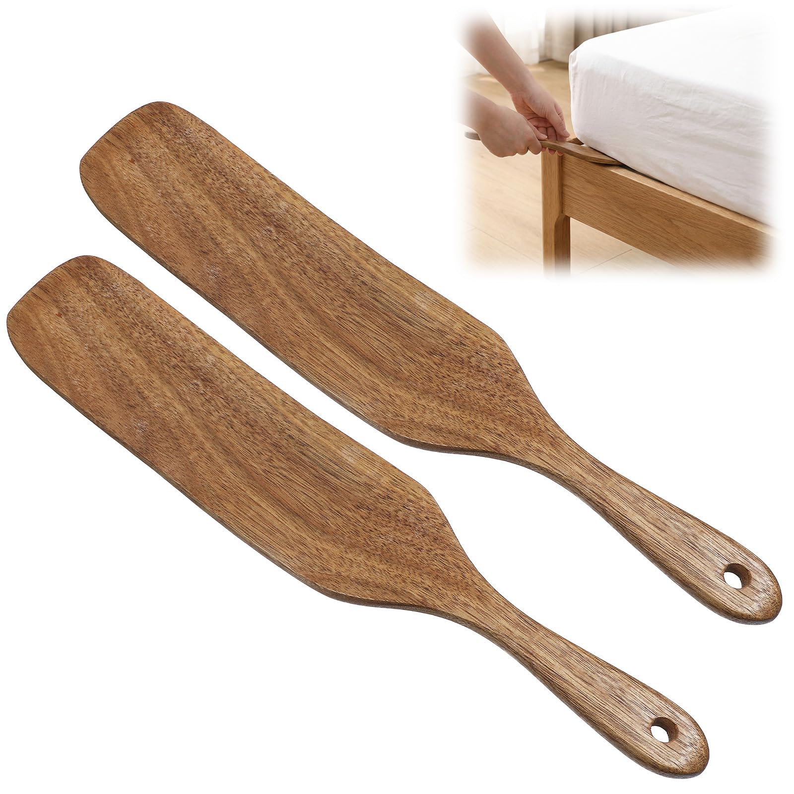 2 Pcs Mattress Lifter Tool for Changing Sheets Bed Skirts 13 3 Inch Wooden Mattress Lifter Tool Ergonomic