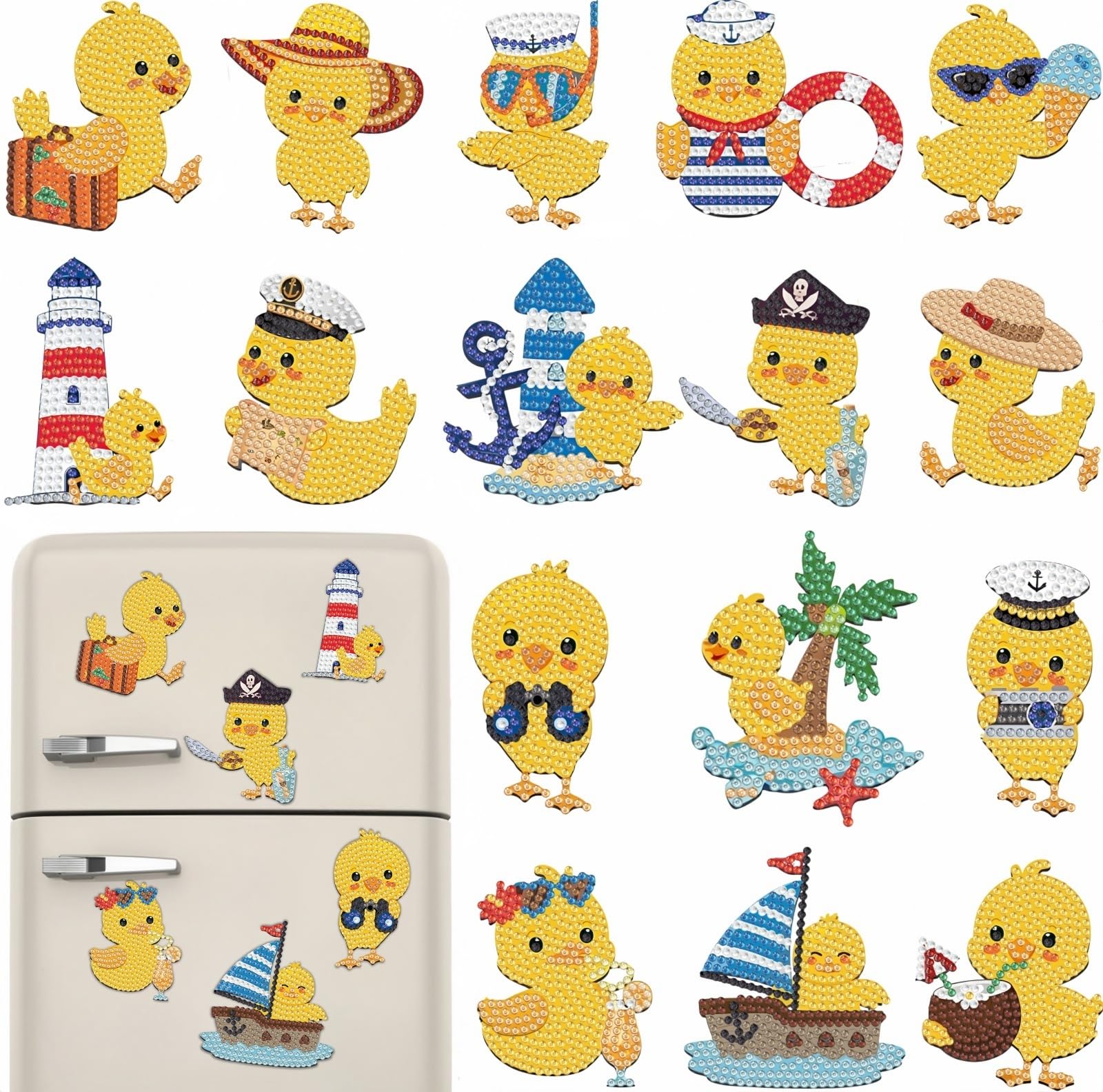 Aimants de peinture diamant canard : Cadeau idéal maison et loisirs