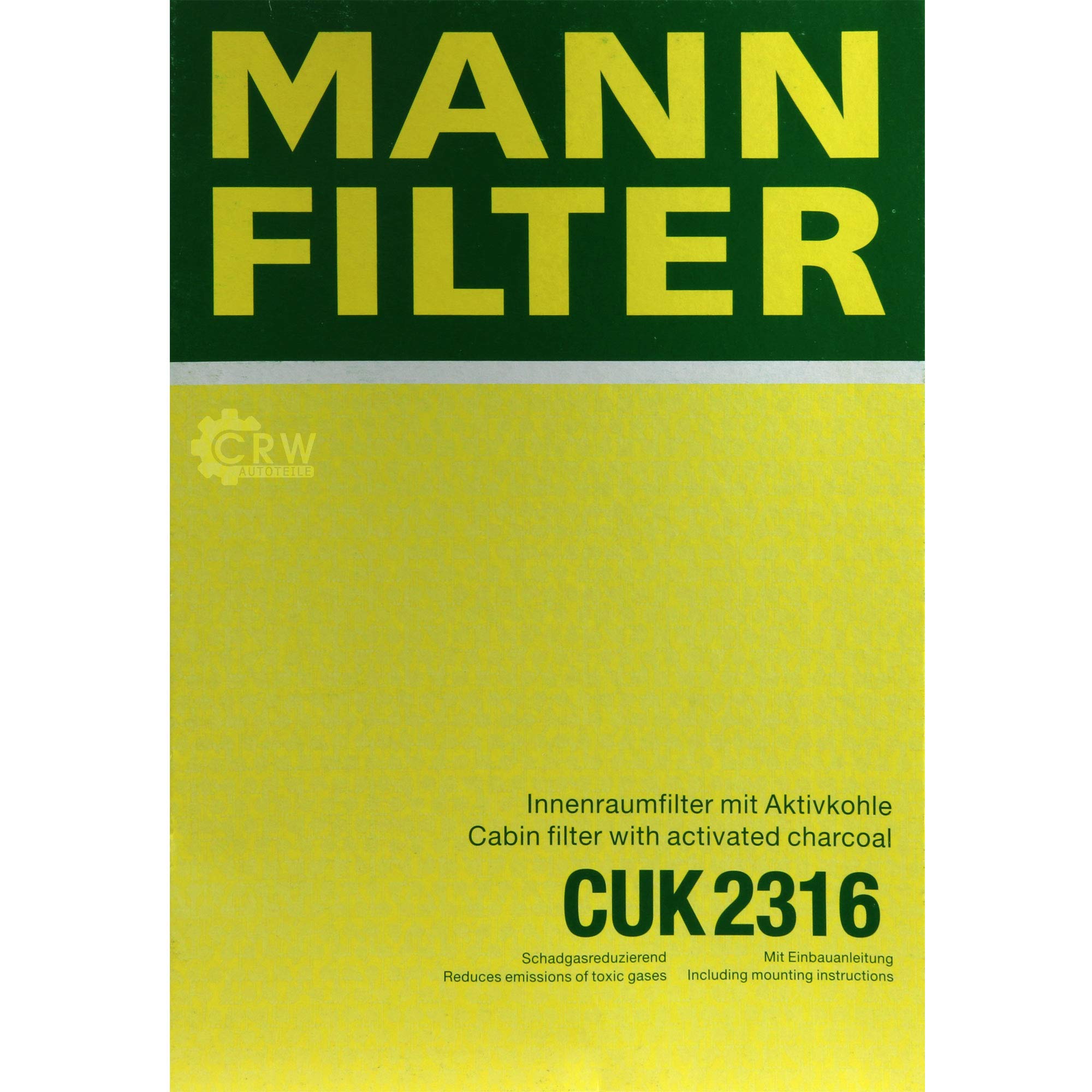 Paquete de inspección Kit de mantenimiento de filtros con filtro de aceite W 79, filtro de aire C 2538, filtro de combustible P 733/1 x, filtro de habitáculo CUK 2316, tornillo de cierre