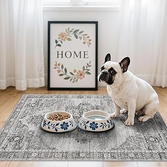 Living Room 2x5 Runner Rugs - Boho Rugs for Living Room Stain Resistant Carpet Vintage Tribal Rugs for Bedroom Kitchen Bathroom with Non Slip Backing Home Decor Floor Decoration Mat 2x5 Teal