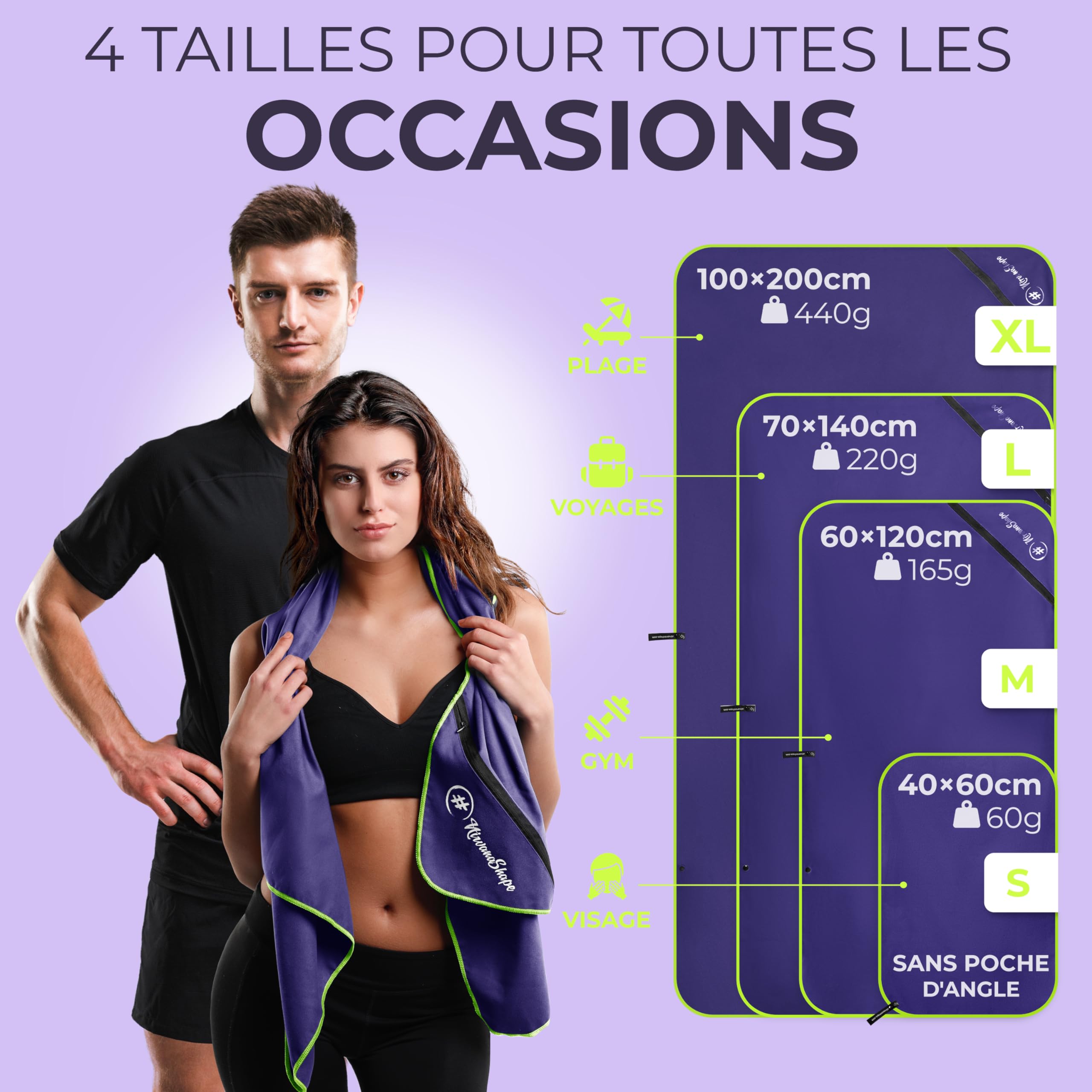 AOOGD Serviette de Plage en Microfibre Grande Femme,ap de Plage à Séchage Rapide 160x80CM AOOGD Serviette de Plage en Microfibre Grande Femme,ap de Plage à Séchage Rapide 160x80CM