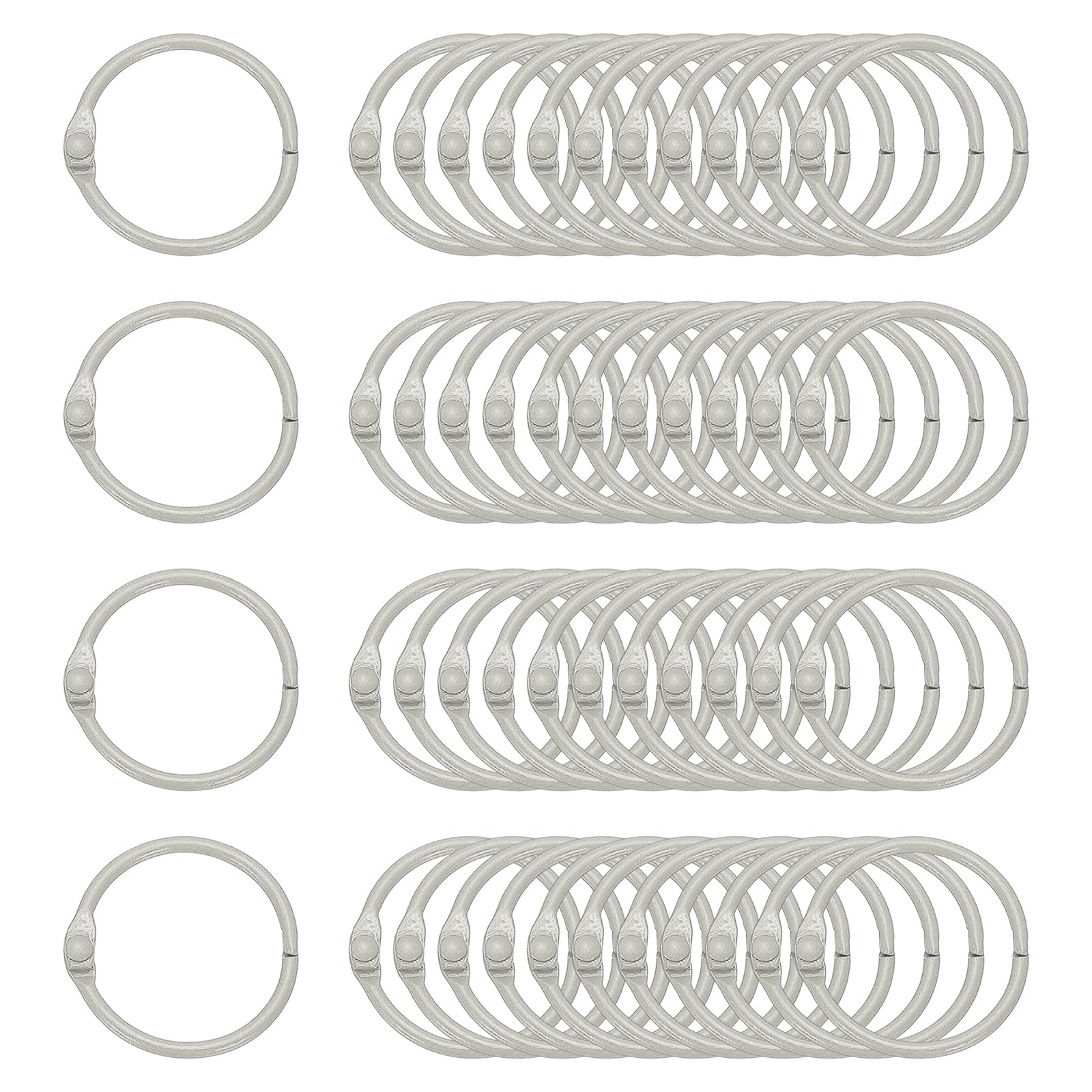 PATIKIL 48Pcs Loose Leaf Binder Rings