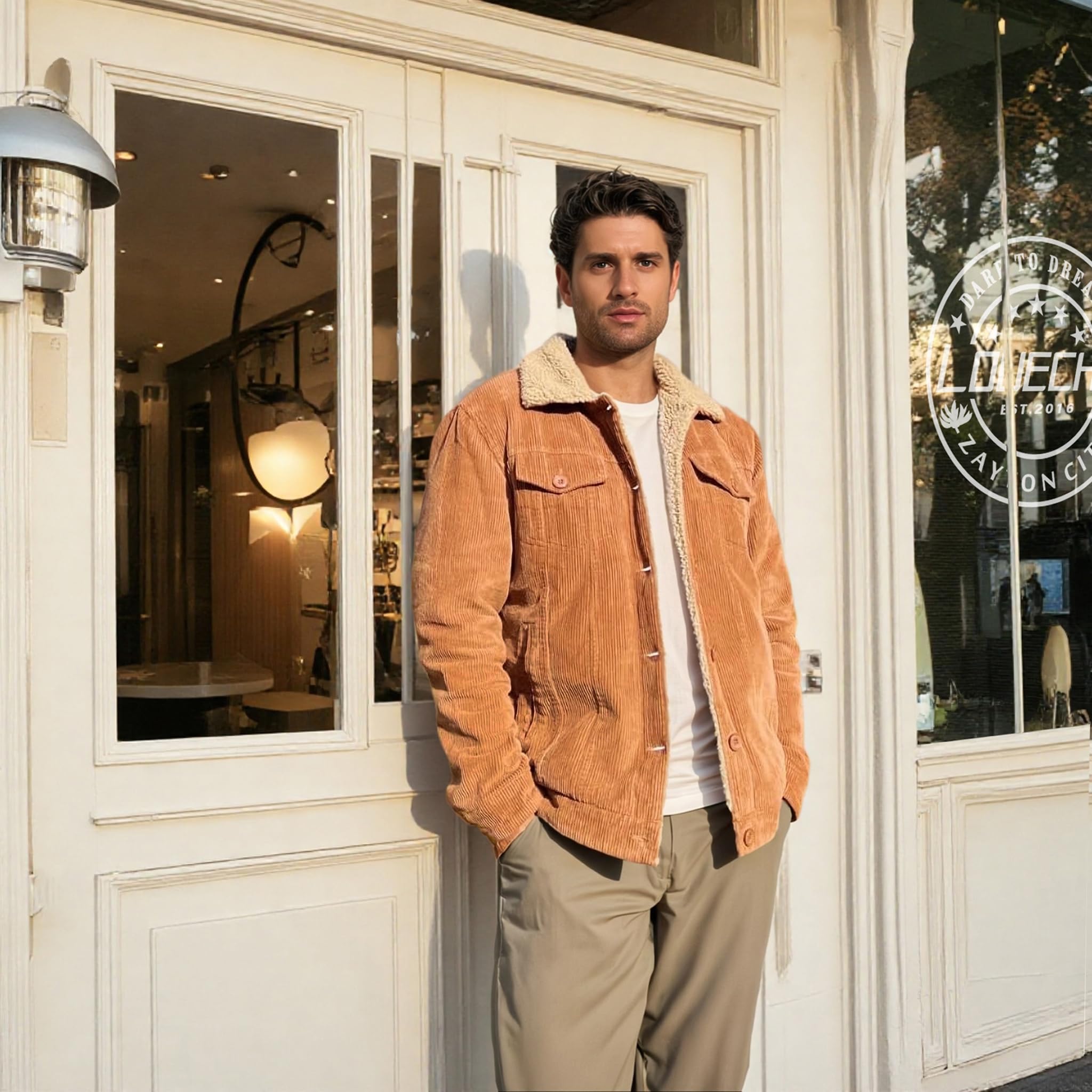 LOUECHY Western Chaqueta de camionero Hombre