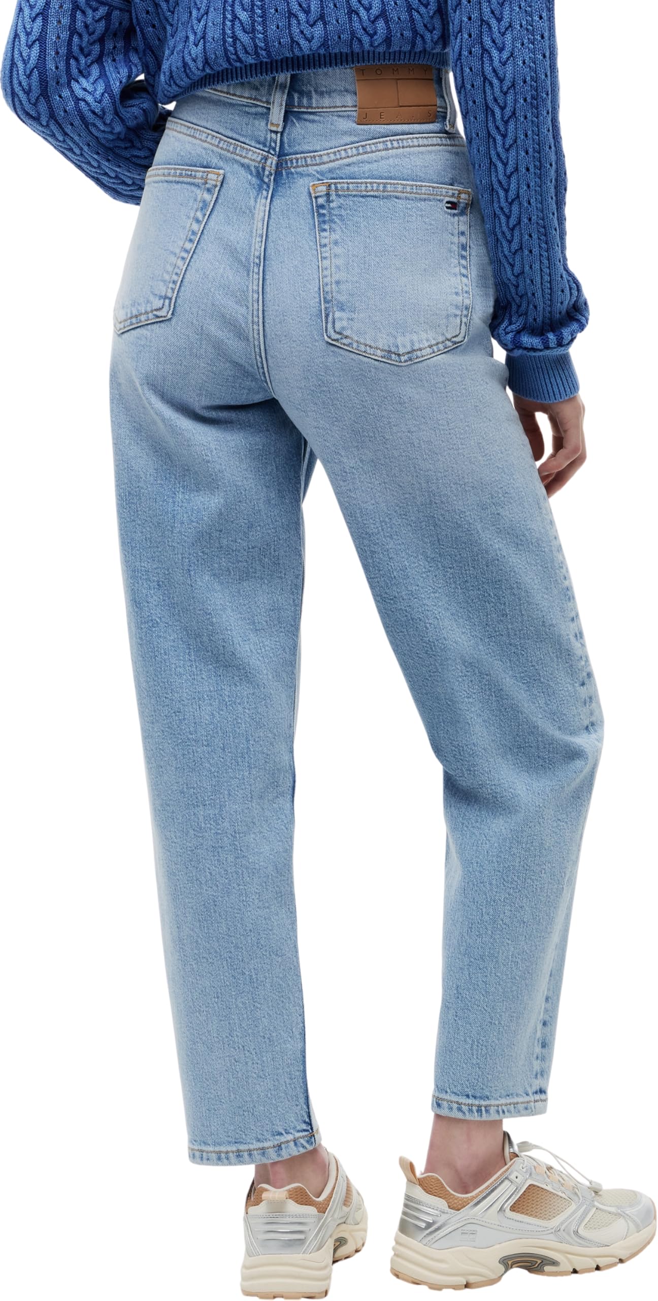 Tommy Jeans - Mom Jean Uh TPR Bi0112 Dw0dw20041, Affusolato Donna