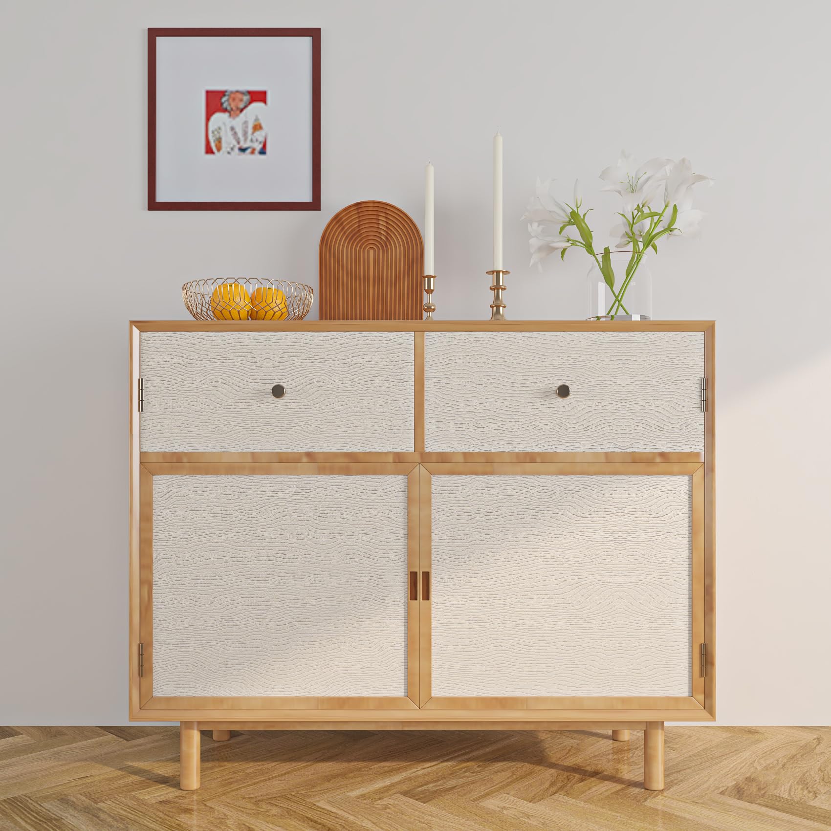 Carta Da Parati Adesiva Beige Strutturata - 40cm X 5m, Impermeabile Per Pareti E Mobili - Foto 10