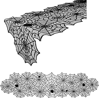 【LEISURE CLUB】ハロウィン テーブルランナー テーブルクロス クモの巣のディナーテーブル レース スパイダーウェブ テーブルランナー ハロウィン 飾り テーブルカバー ハロウィンパーティー 装飾 おしゃれ デコレーション 部屋 イン...