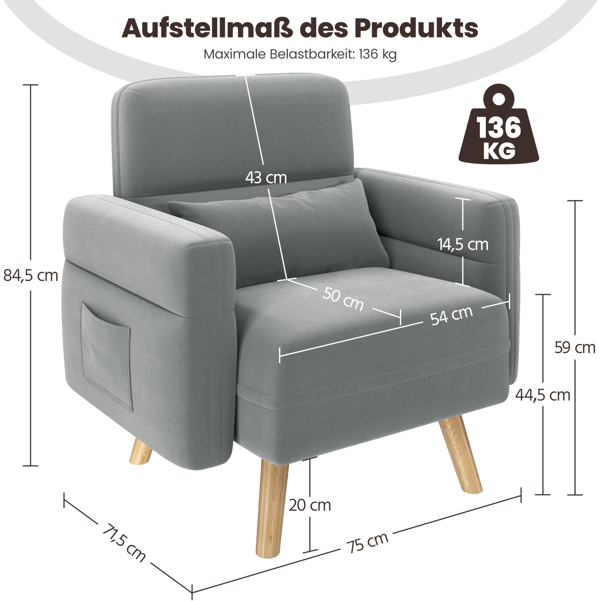 Yaheetech 2-zits sofa met slaapfunctie, 159 cm bankbed van fluweel, kleine slaapbank, 140,5 x 94 cm ligoppervlak, voor woonkamer/slaapkamer, groen