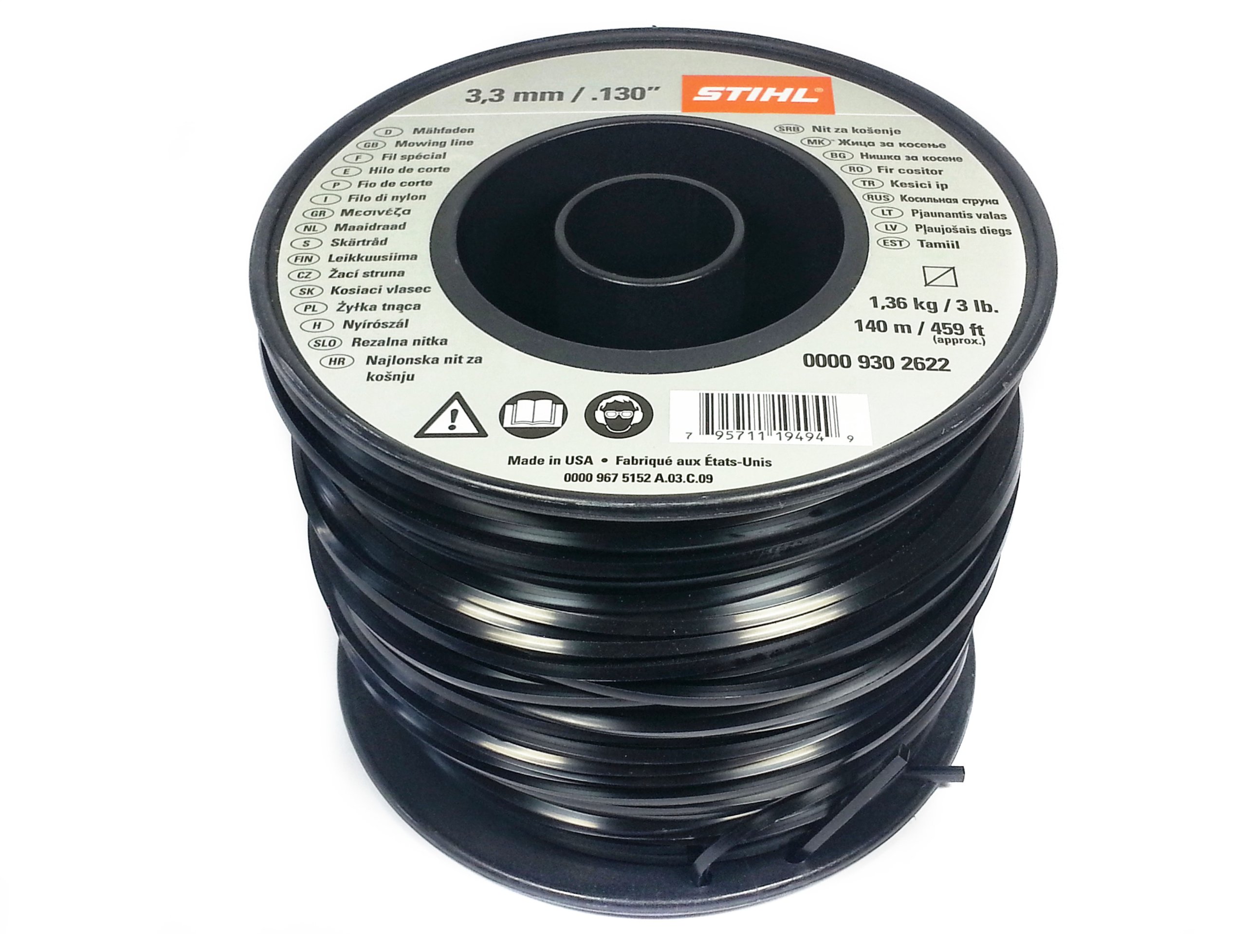 Stihl 0000 930 2622 Plastic Rope Reel 3.3 mm x 140 m Original