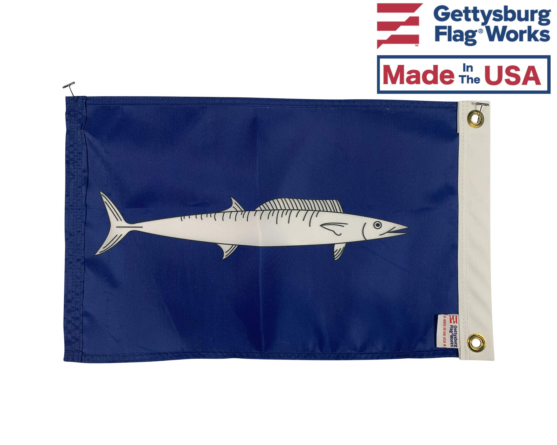 Drapeau Poisson Wahoo - Sun Dot - Orange - Marine Hawaïenne - Occasion USA