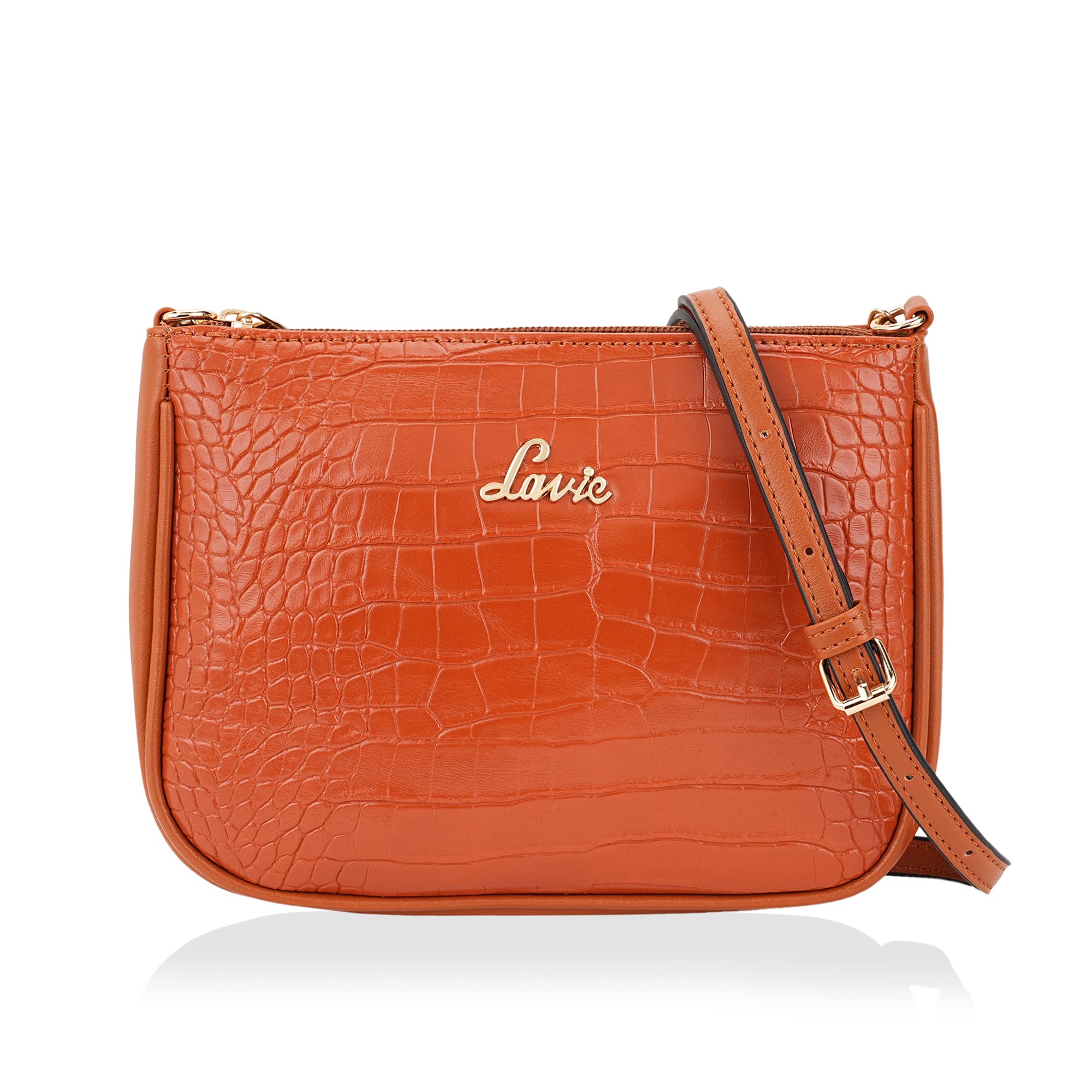 Lavie Womens Glossy Keg Sling Bag | Ladies Purse Handbag (Brick) (B0C2V237SC) Amazon Price History, Amazon Price Tracker