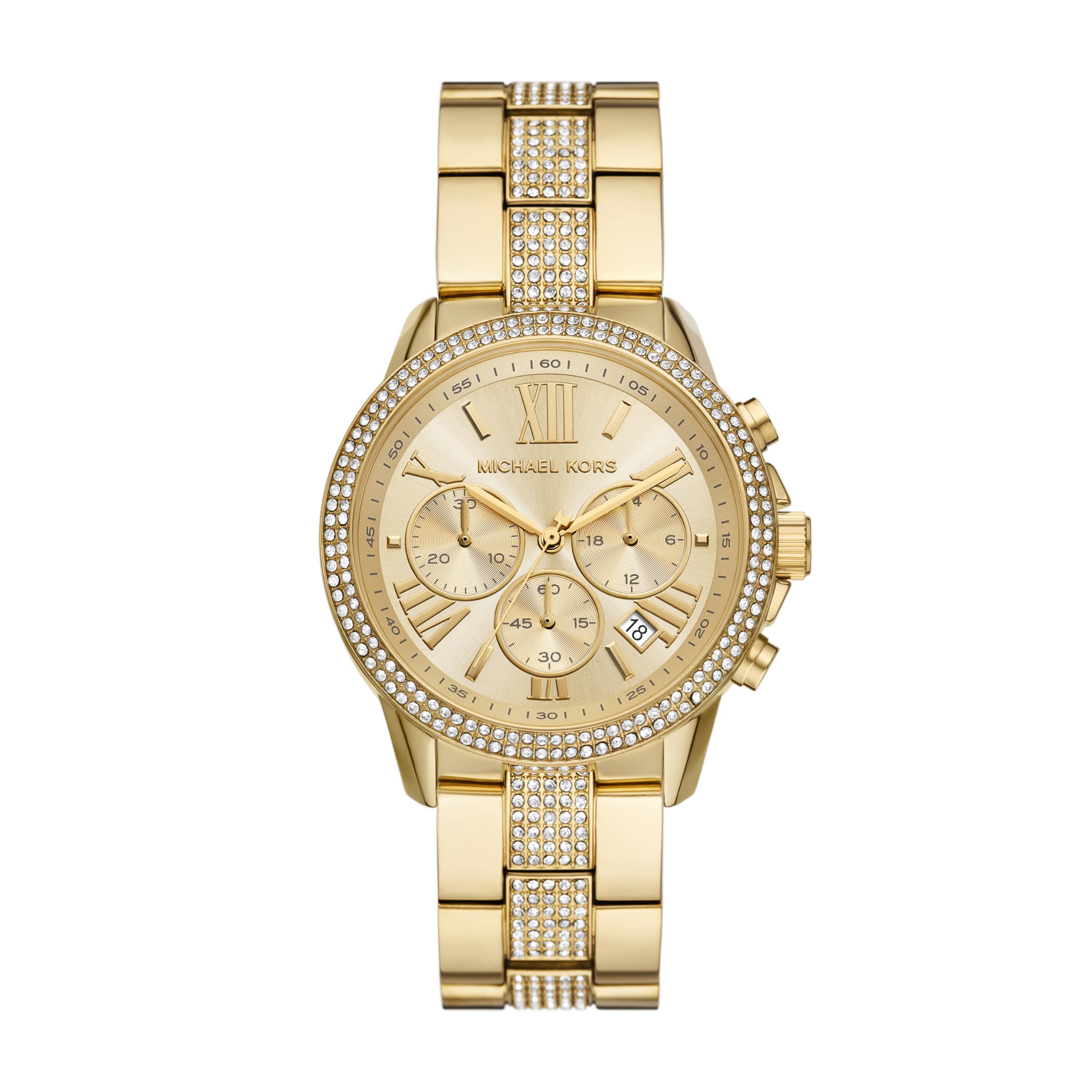 Brynn Women's Watch, Stainless Steel and Pavé Crystal Watch for Women
