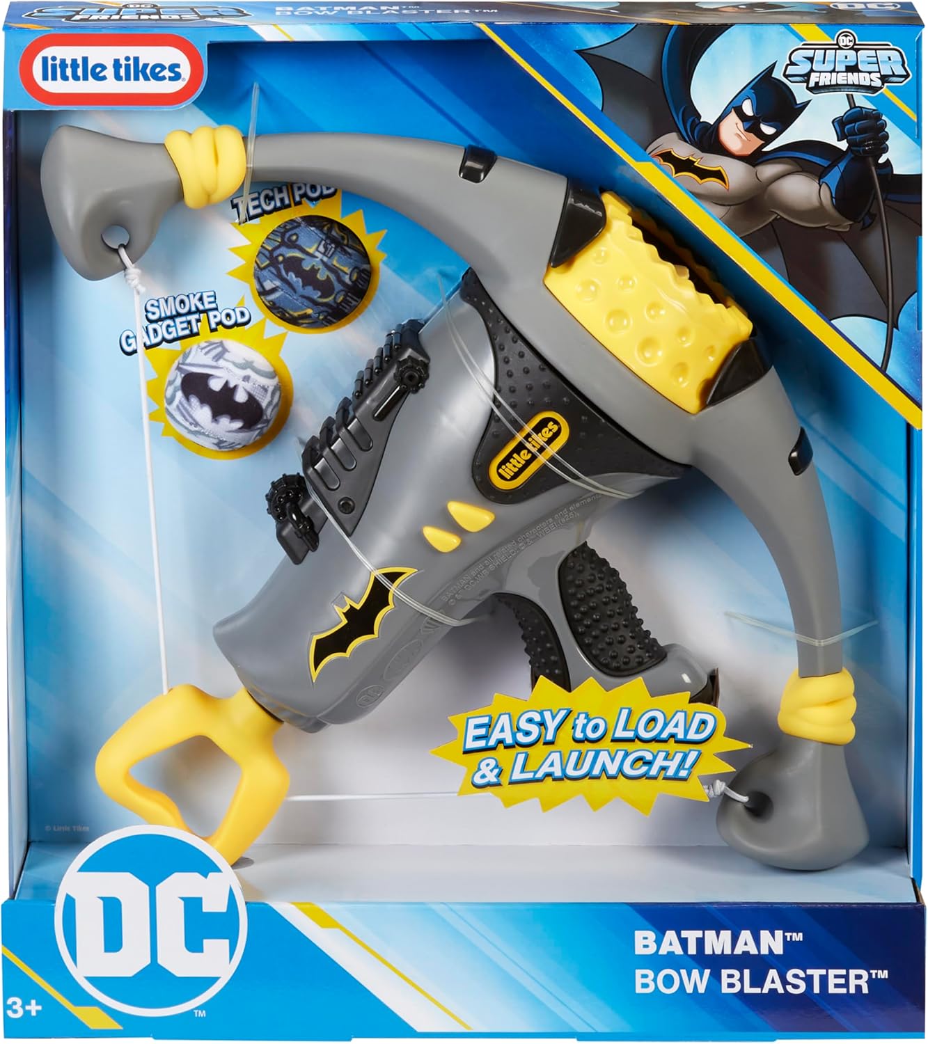 Little Tikes Batman Bow Blaster, DC Active Play Toy Blasters, for Boys and Girls Ages 3+ Years