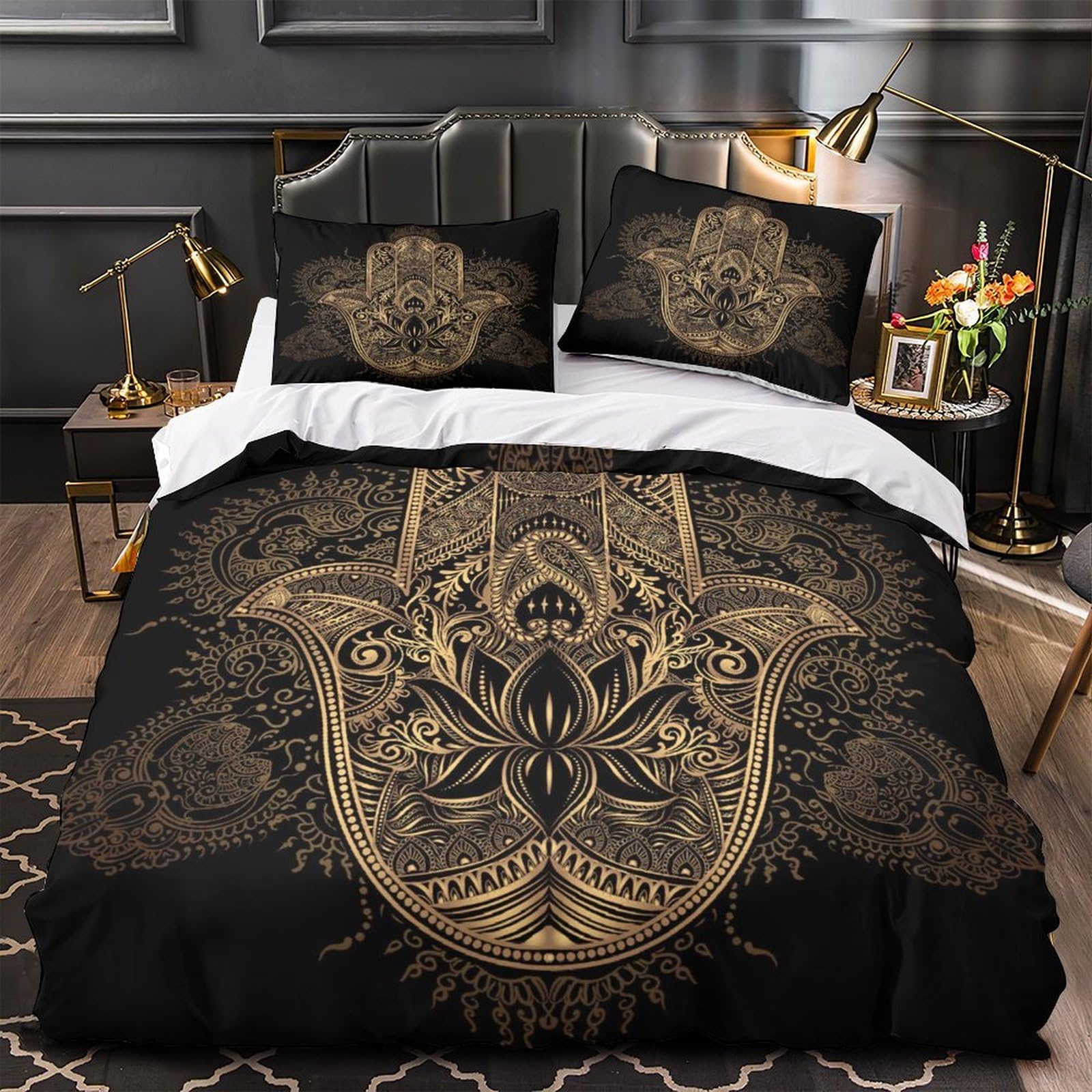 Parure de lit Hamsa bohème orné pour transformer la chambre de votre garçon en havre de paix