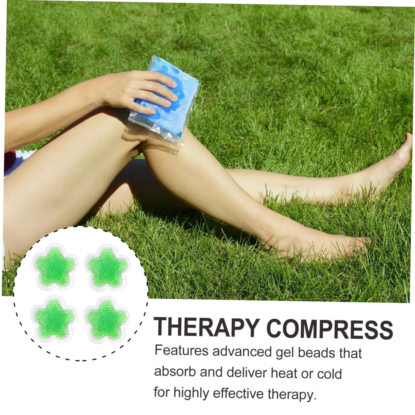 CALLARON 4pezzi Pacchi Impacco in Gel Caldo-freddo Impacco in Gel Riutilizzabile per Alleviare Terapeutico per Terapia Calda e Fredda