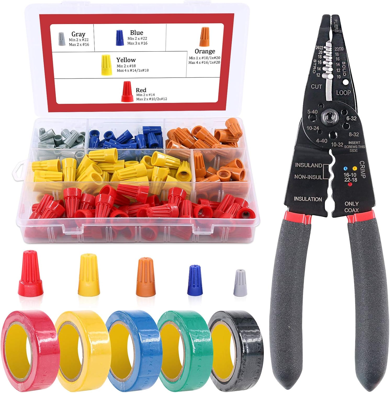 Buy Hilitchi Electrical Wiring Bundle kit with 175Pcs Wire Nuts Wire