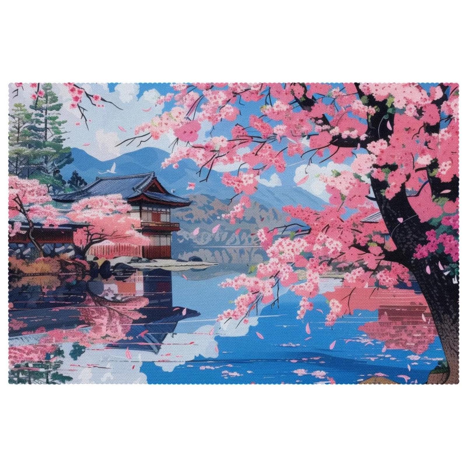 Set de table résistant à la chaleur style japonais lot de 6 premium