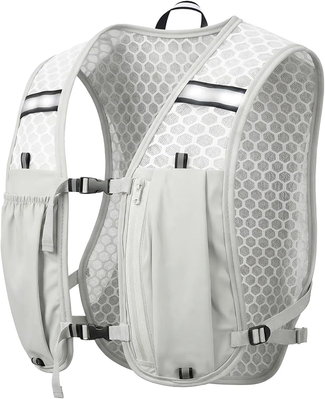 Running Hydration Vest Backpack - Lightweight & Breathable Running Vest Phone Holder for Women Men, 5L Hydration Pack for TrailRunning Hiking Cycling Marathon