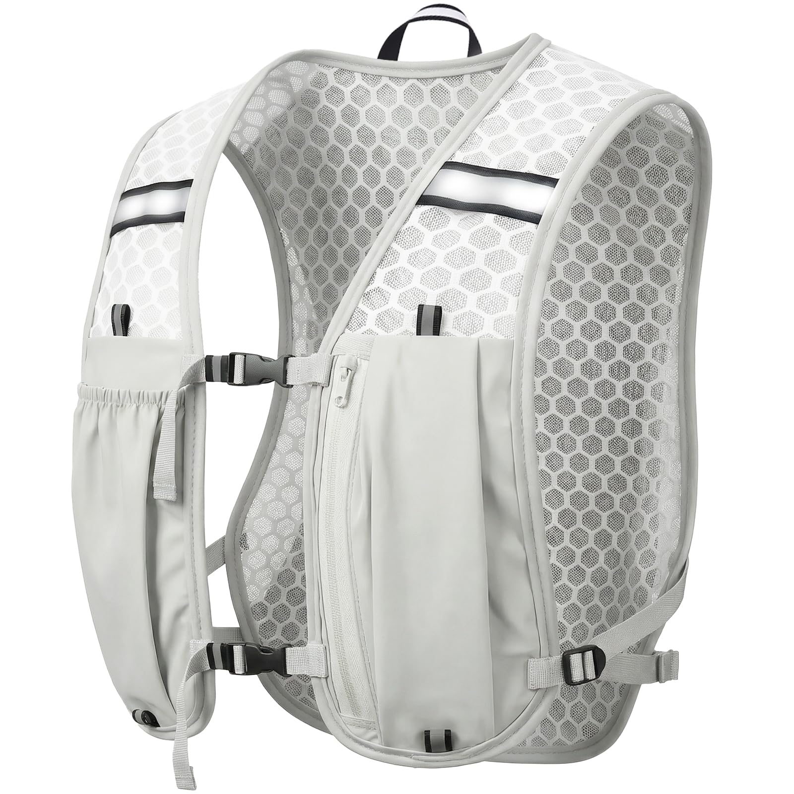 Running Hydration Vest Backpack - Lightweight & Breathable Running Vest Phone Holder for Women Men, 5L Hydration Pack for TrailRunning Hiking Cycling Marathon - 1
