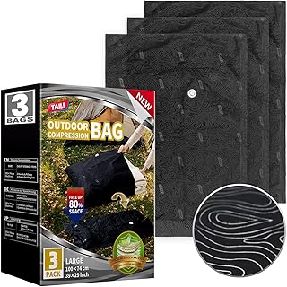 TAILI Outdoor Vacuum Storage Bags 3 Pack, Travel Compression Bags (39x29...
