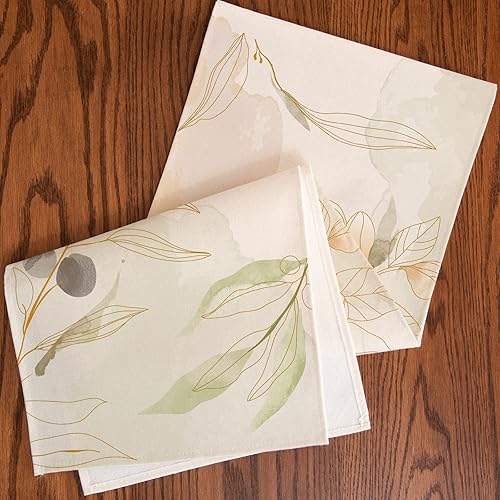 Miniatura 7 de Camino de mesa de verano floral de acuarela de 13 x 72 pulgadas, flores artísticas de otoño, vacaciones, cocina, comedor, mesa de café, decoración