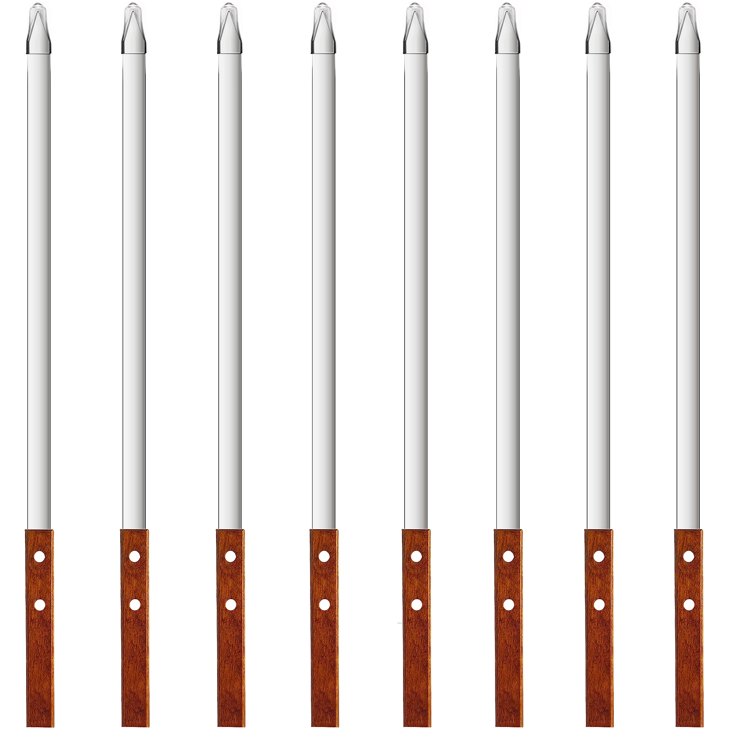 Spiedini da 59,6 cm per spiedini da 1,5 cm di larghezza, confezione da 8 spiedini riutilizzabili in metallo per grigliare spiedini lunghi per kebab lunghi di grandi dimensioni e resistenti, set