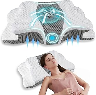 Pain Relief Cervical Pillow for Neck Support,Adjustable Ergonomic Pillow Cozy Sleeping,Odorless Orthopedic Memory Foam Pillows,Contour Bed Pillow for Side Back Stomach Sleeper