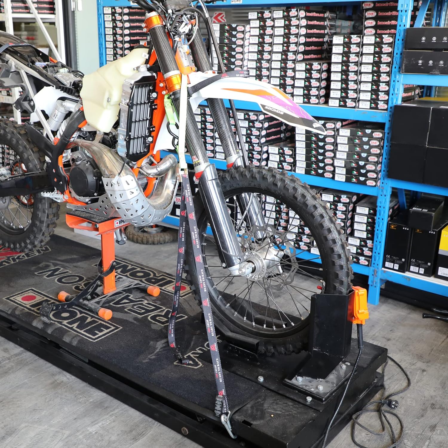 PRO CAKEN 2 PCS 1”Width Soft Loop Motorcycle Tie Down Strap-7ft-1200LB Break Strength,Fit for Moving Cargo,Lawn Equipment, Appliance,Motorcycle,with Premium S-Hook & Ratchet Mechanism-Orange - Image 7