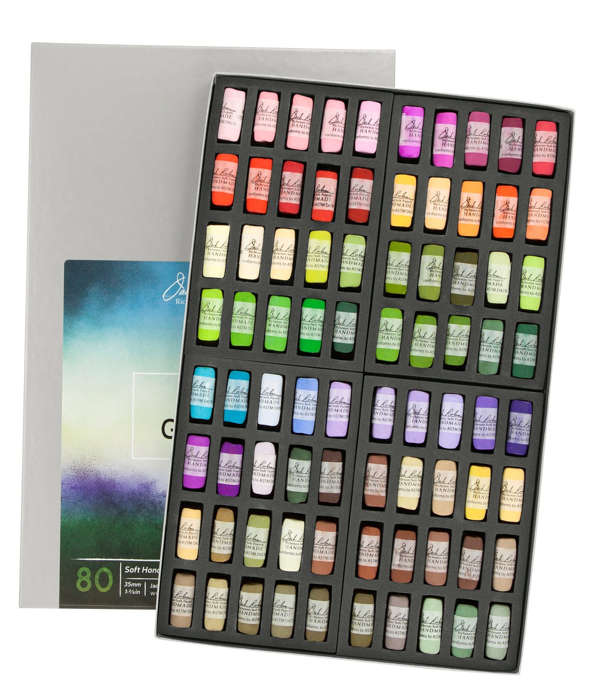 Lot de 80 pièces Jack Richeson Paysage Jardin pour le dessin au pastel