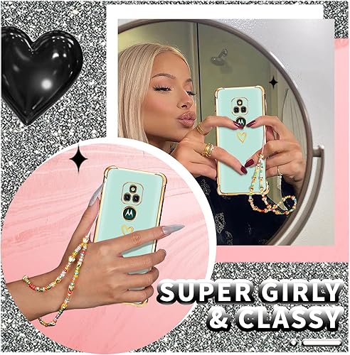 Miniatura 3 de Petitian Funda para Motorola Moto G Play 2021 para mujeres y niñas, con forma de corazón, bonita estética femenina (3 en 1), diseño de corazones de