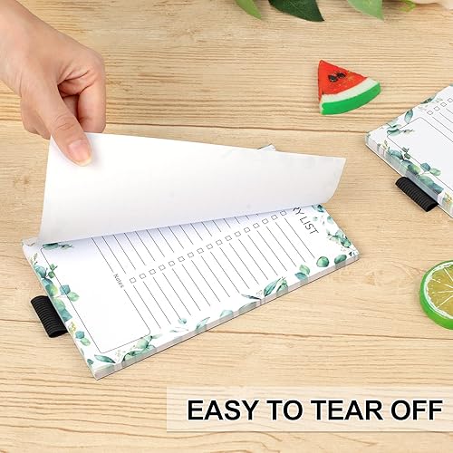 Miniatura 4 de Joyberg 2 blocs magnéticos para lista de comestibles para refrigerador, 4.5 x 7.5 pulgadas, bloc de notas magnético para refrigerador, lista de