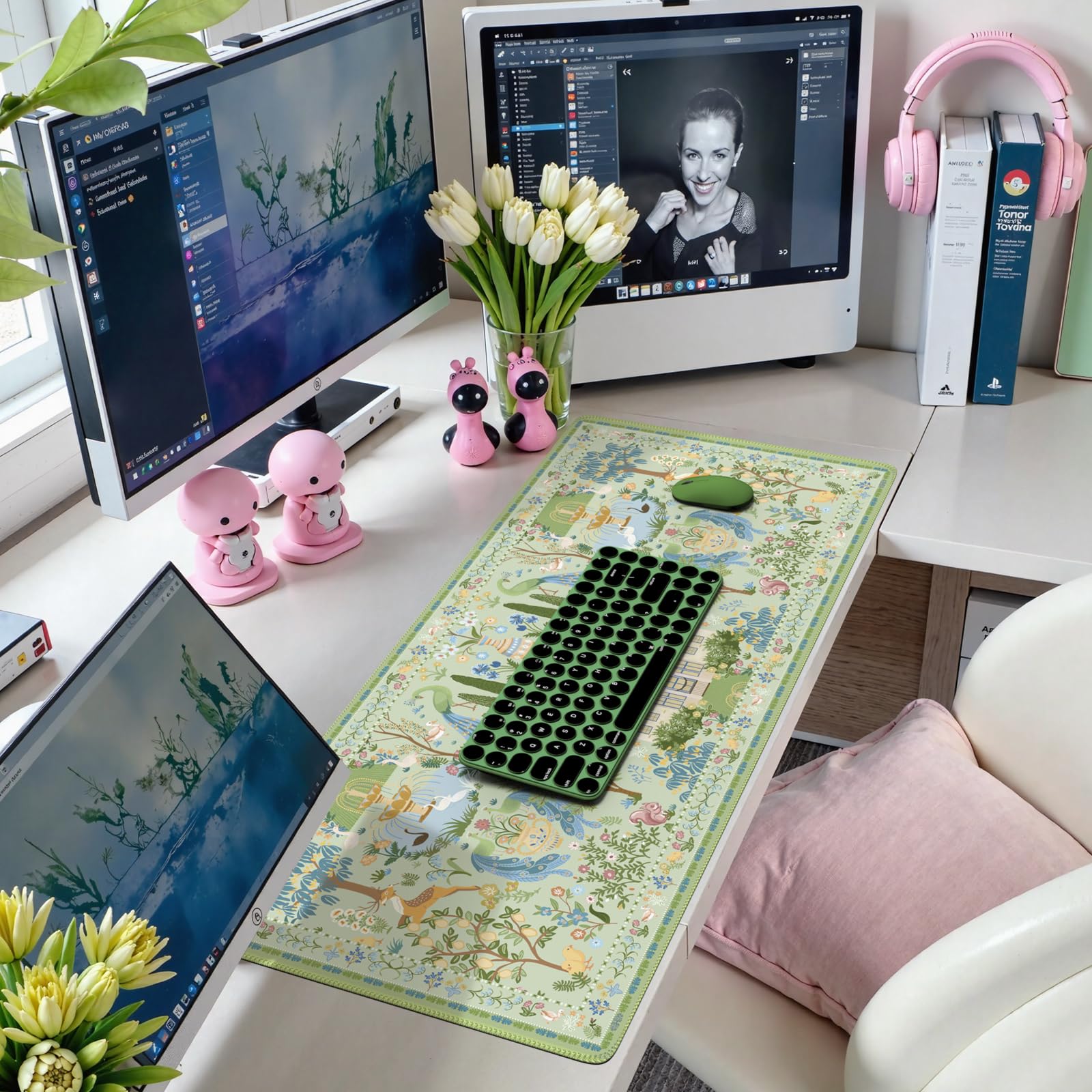 Picassosky Boho Desk Mat - Large Keyboard And Mouse Pad (15.7 X 31.5 Inches) - View #13