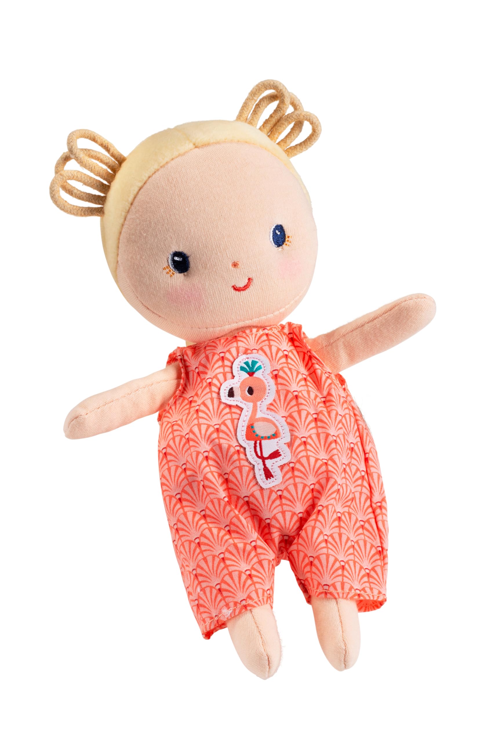 LILLIPUTIENS - Bébé Anais avec couffin - Poupon en Tissu avec Accessoires - Stimule la motricité Fine, l’empathie et l’Imagination - Poupée réaliste 22cm éducative pour Enfants dès 12 Mois - 83131