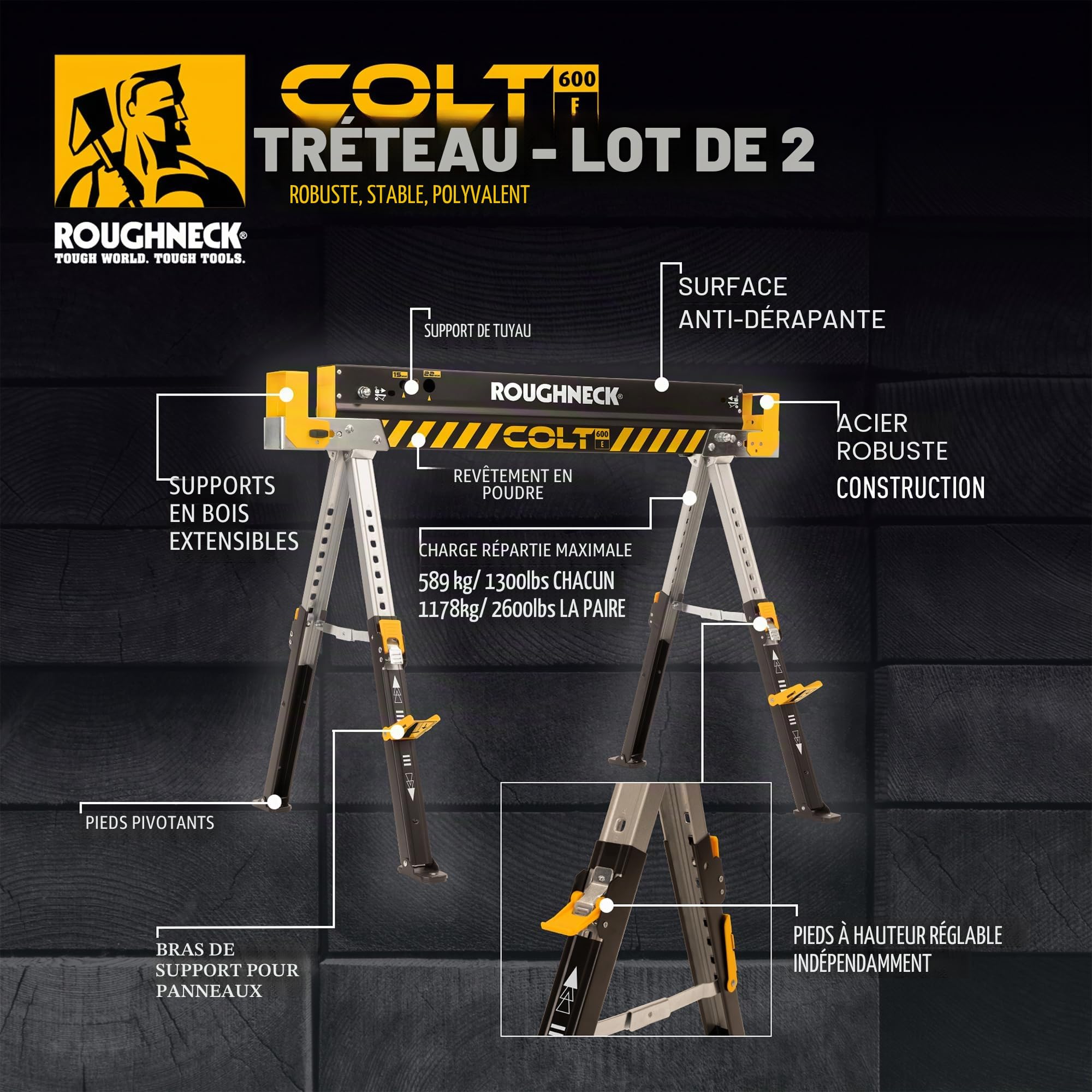 Roughneck COLT 600E SAWHORSE - PAIR