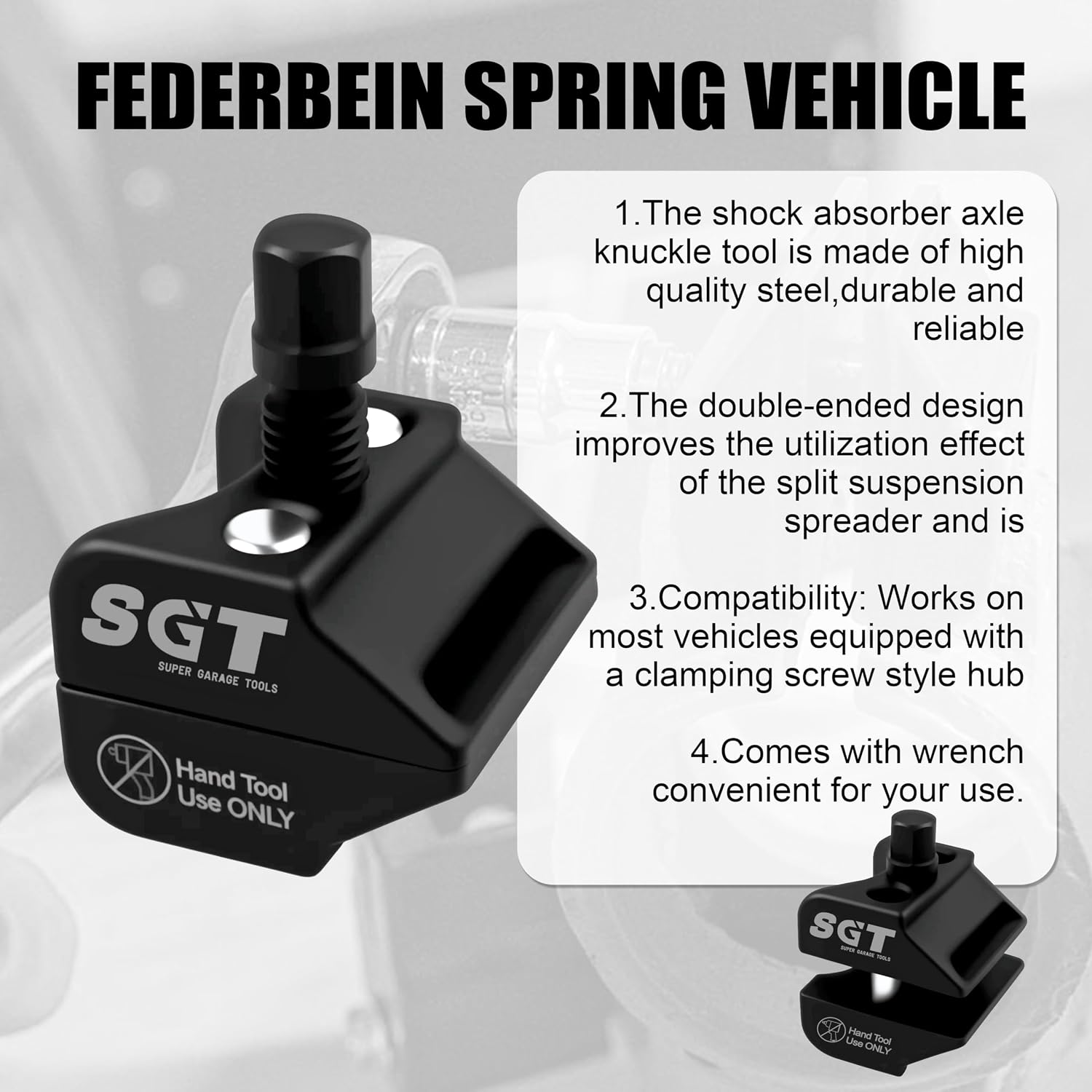 SGT Strut Spreader Tool,Universal Suspension Strut Split Hub Steering Knuckle Spreader Tool Compatible with Volkswagen Audi BMW Ford Peugeot Citroën
