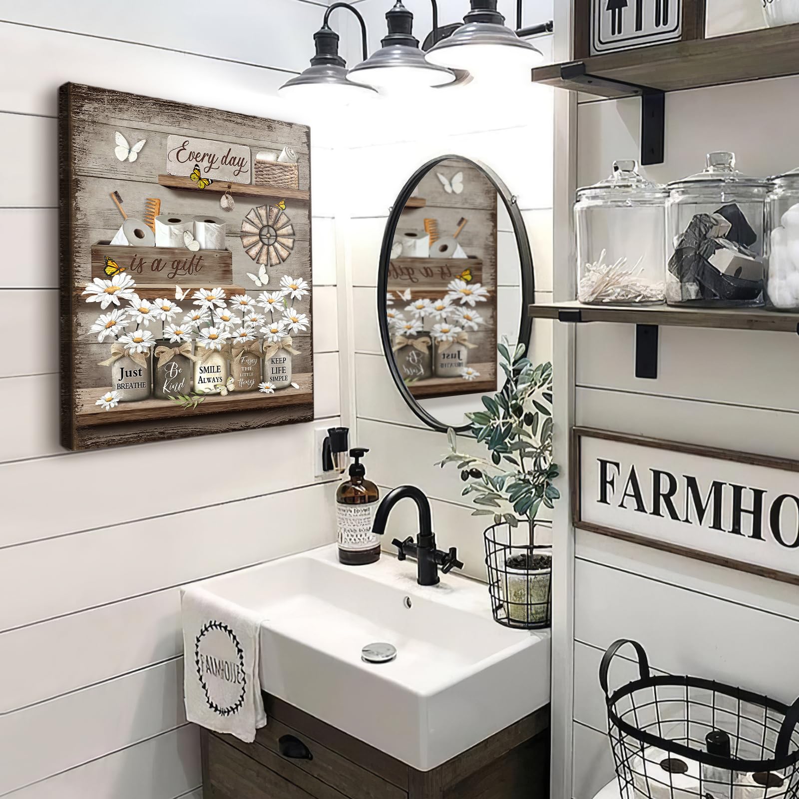 Vintage Farmhouse Decor Small Bathroom Farmhouse Inspired Ideas For