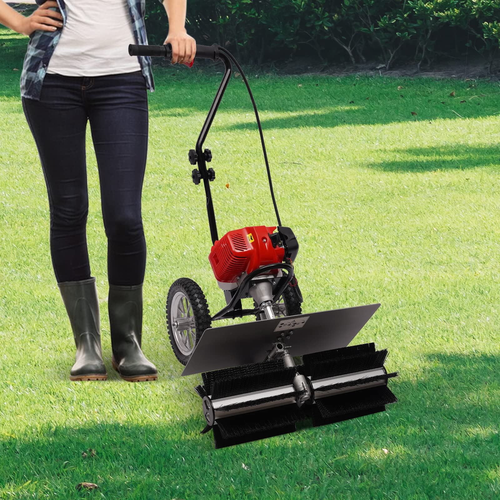 43 CC 2-suwowa zamiatarka 1,7 HP, spalinowa miotła silnikowa, do odśnieżania, szeroko stosowana w prywatnych gospodarstwach domowych, szkołach, do czyszczenia dróg, śniegu i trawników