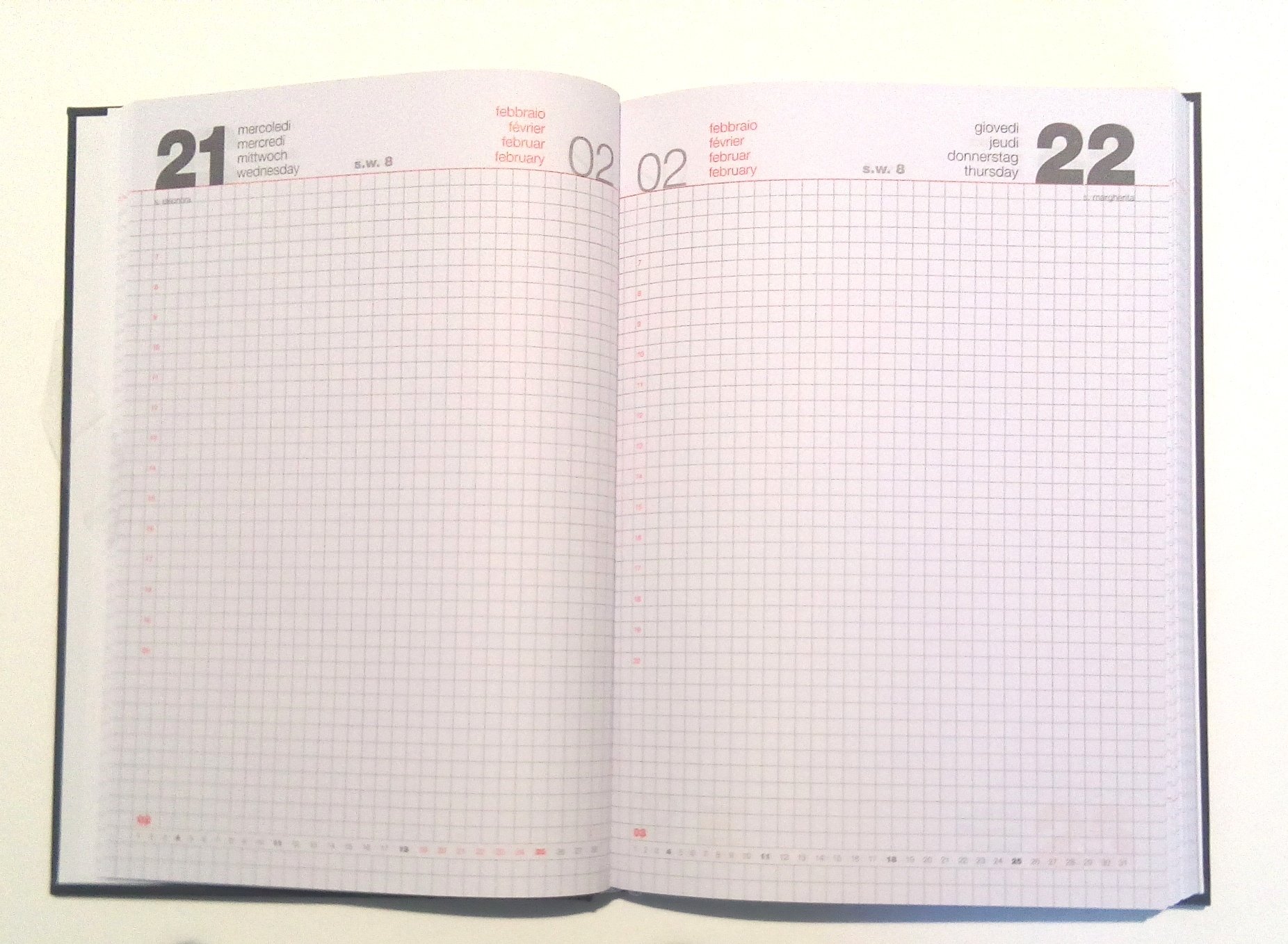 Lot de 10 agendas 2021 journalier 15 x 21 cm A5 à carreaux imitation cuir bleu bureau coiffeur restaurant