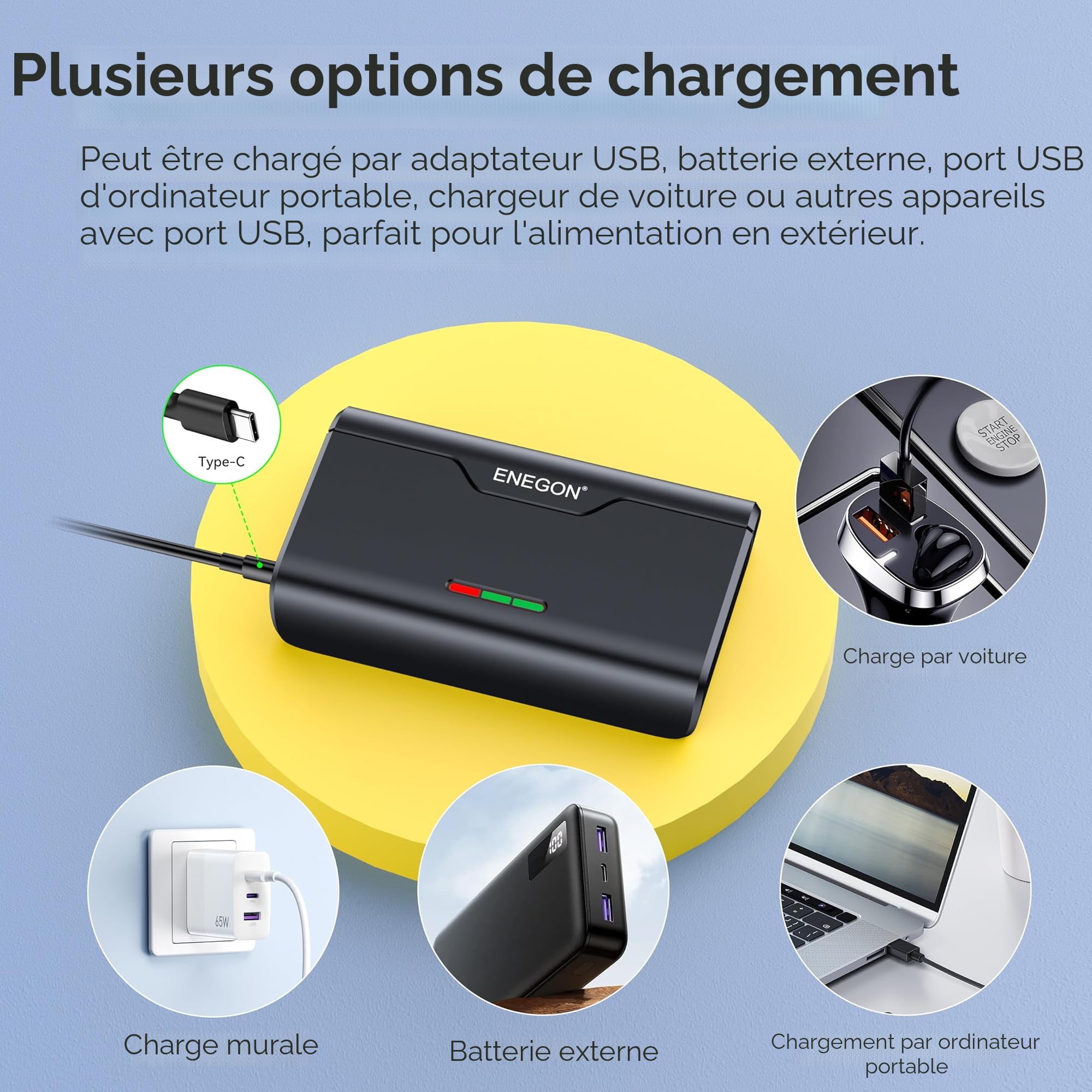 ENEGON Pack de 3 Batteries NP-BX1 1380mAh et Chargeur 3 canaux Compatible avec Sony NP-BX1, ZV-1, ZV-1 II, Cyber-Shot DSC-RX100, DSC-RX100 VII/VI/V/IV/III/II/VA (M7-M2), HDR-CX405, FDR-X3000, HX300