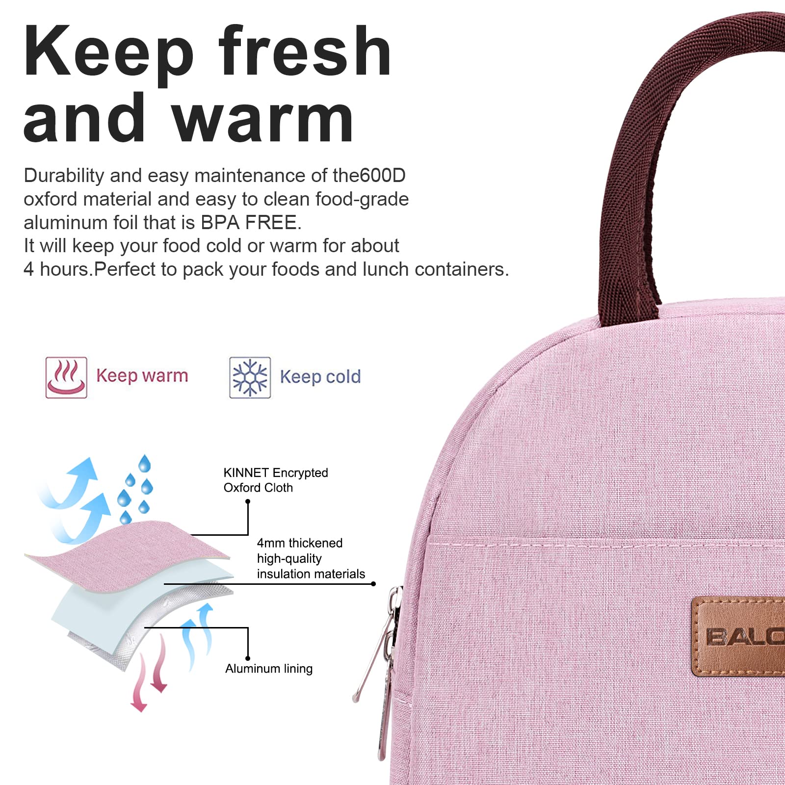 BALORAY Bolsa De Almuerzo Para Mujeres Y Hombres, Lonchera Grande Con Aislamiento Para Adultos, Para Oficina, Trabajo, Escuela, Picnic, Playa, A Prueba De Fugas, Con Correa Ajustable Para El Hombro (leopardo