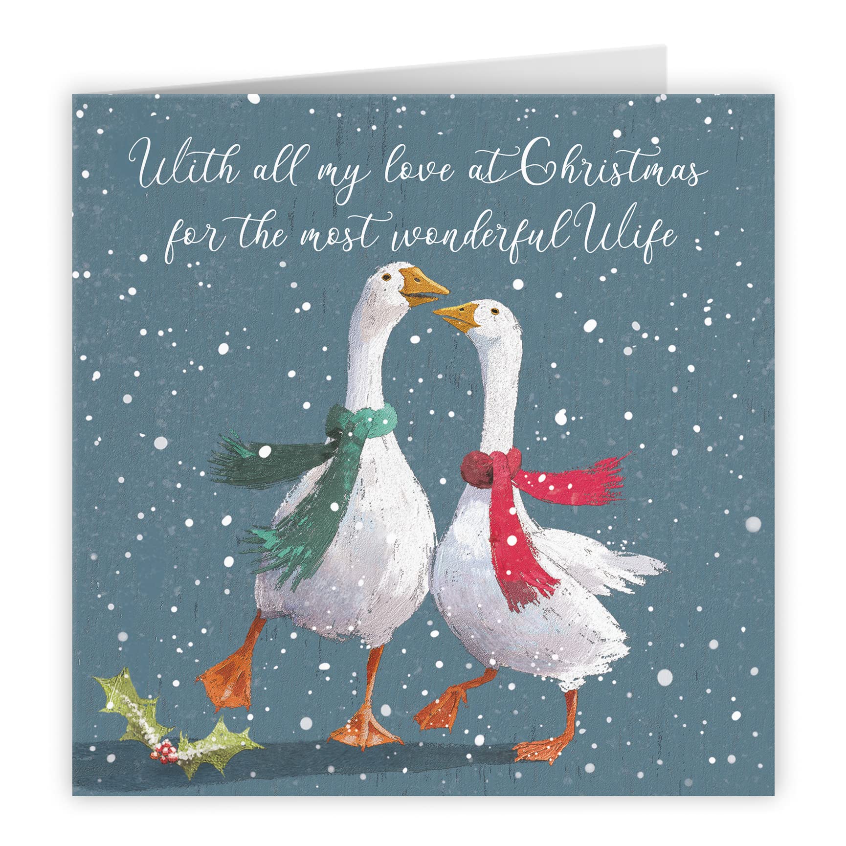 Hunts England Wife Stunning Artistic Christmas Card, With All My Love At Christmas For The Most Wonderful Wife - Image 4