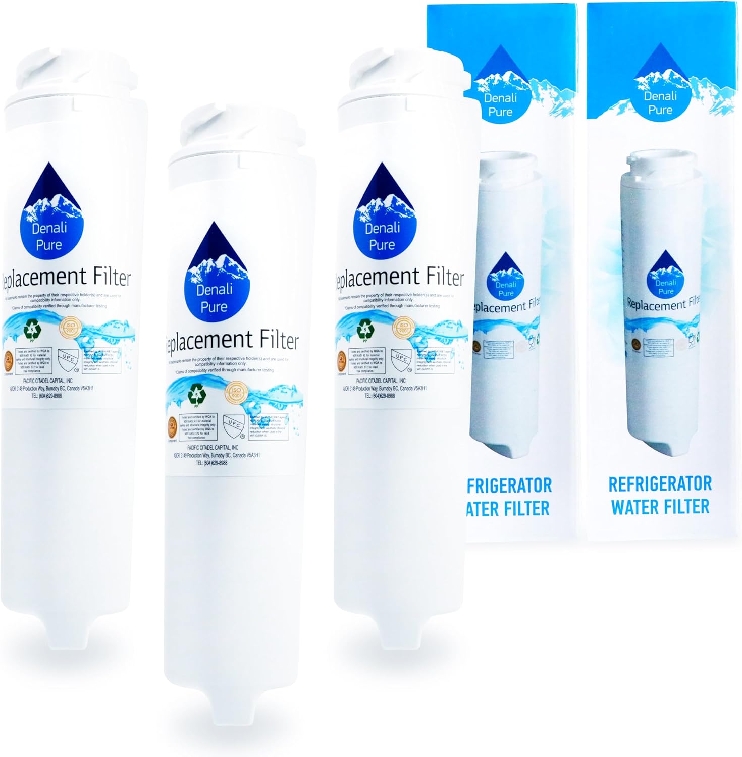 3-Pack Replacement for General Electric GTS18SHSARSS Refrigerator Water Filter - Compatible with General Electric GSWF Fridge Water Filter Cartridge