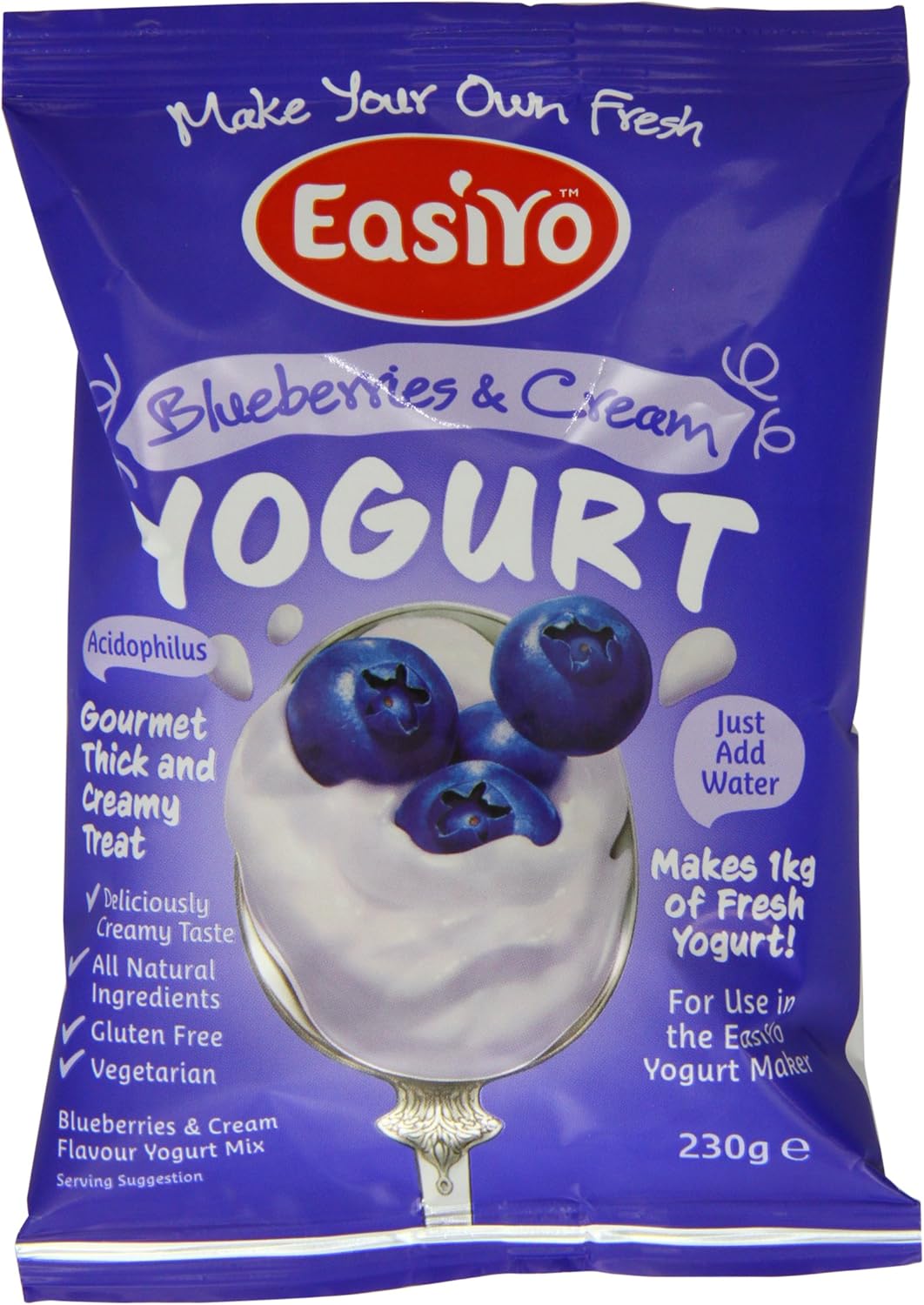 Easiyo Greek Style Blueberry Yogurt, 230 g Pantry Food