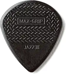 Dunlop 471P3S Max-Grip® Jazz III, preto'Stiffo', pacote com 6 jogadores