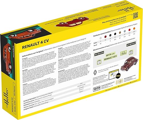 Miniatura 2 de Heller Renault 4 CV Kit de construcción de modelos de coche (21 piezas)