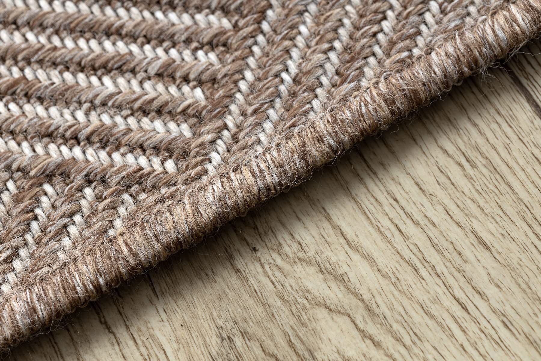 Dywan House SISAL 40350 diamenty, płasko tkany, efekt wełny beżowy 80x150 cm beżowy